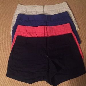 Bundle of 4 J. Crew 3-inch shorts